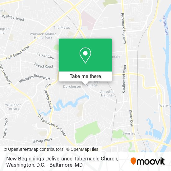 Mapa de New Beginnings Deliverance Tabernacle Church