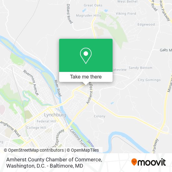 Amherst County Chamber of Commerce map