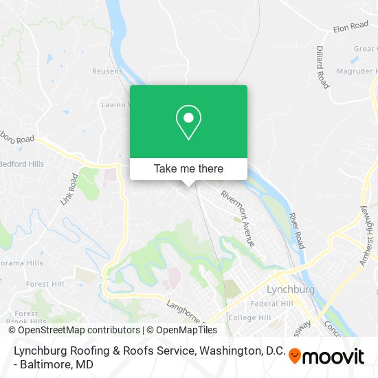 Lynchburg Roofing & Roofs Service map