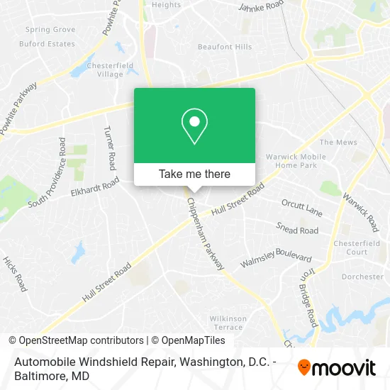 Automobile Windshield Repair map