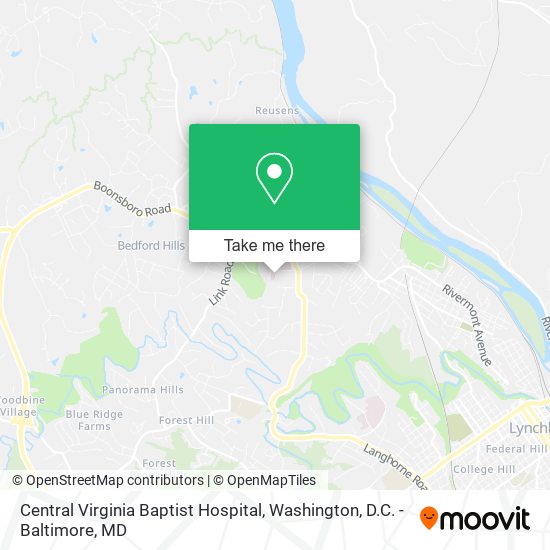 Mapa de Central Virginia Baptist Hospital