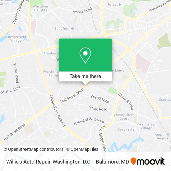 Mapa de Willie's Auto Repair