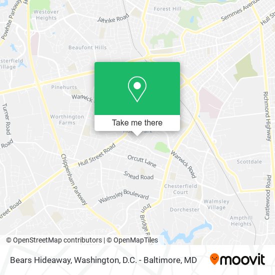 Bears Hideaway map