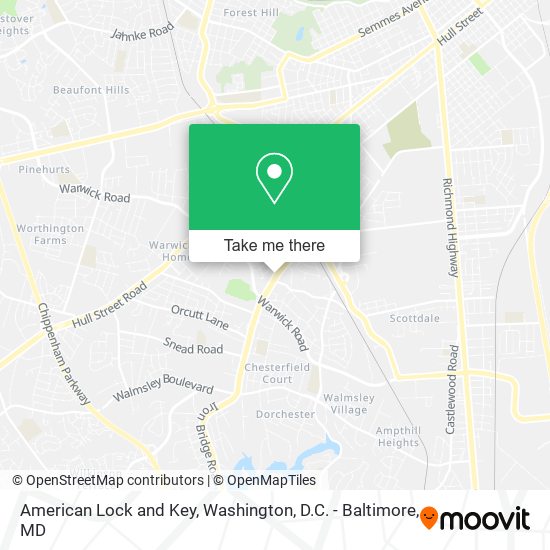 American Lock and Key map