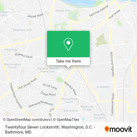 Twentyfour Seven Locksmith map