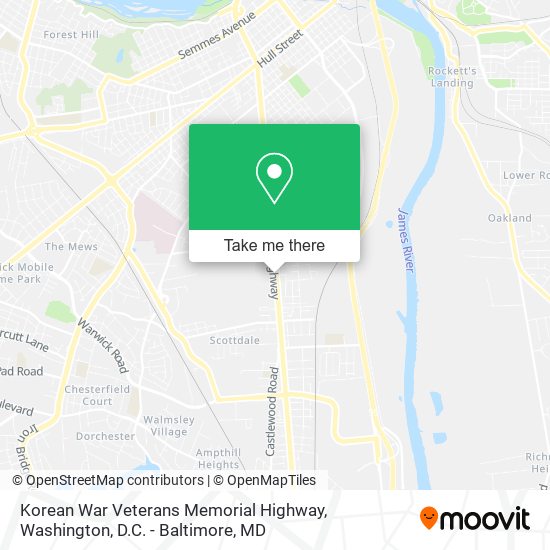 Mapa de Korean War Veterans Memorial Highway