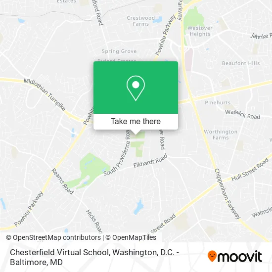 Mapa de Chesterfield Virtual School