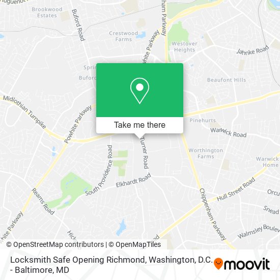 Locksmith Safe Opening Richmond map