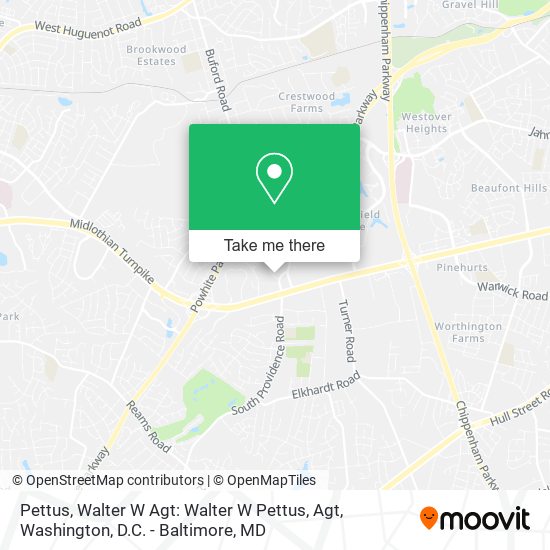 Pettus, Walter W Agt: Walter W Pettus, Agt map
