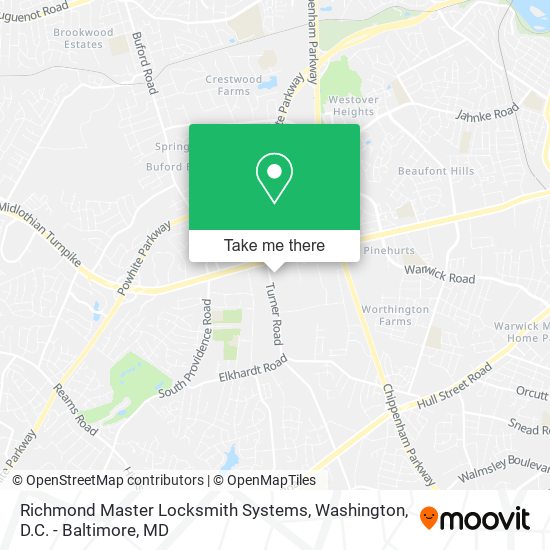 Richmond Master Locksmith Systems map
