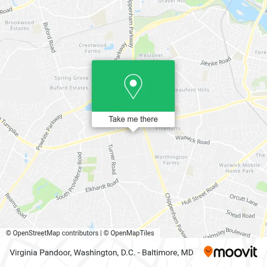 Virginia Pandoor map