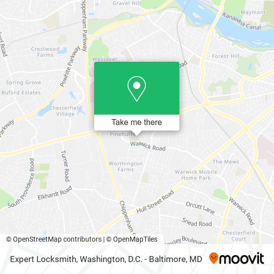 Expert Locksmith map