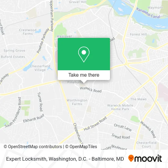 Expert Locksmith map