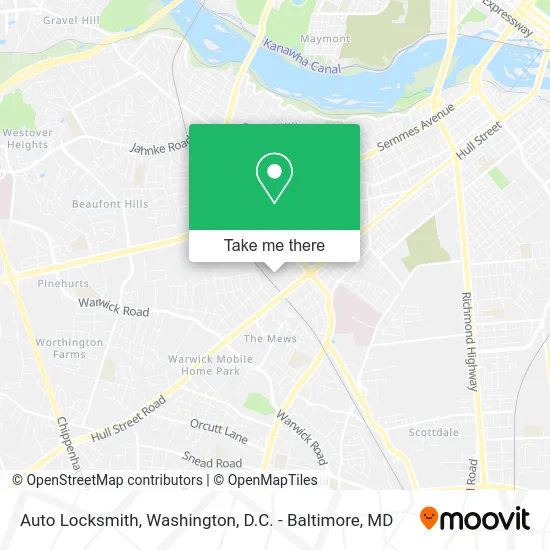 Auto Locksmith map