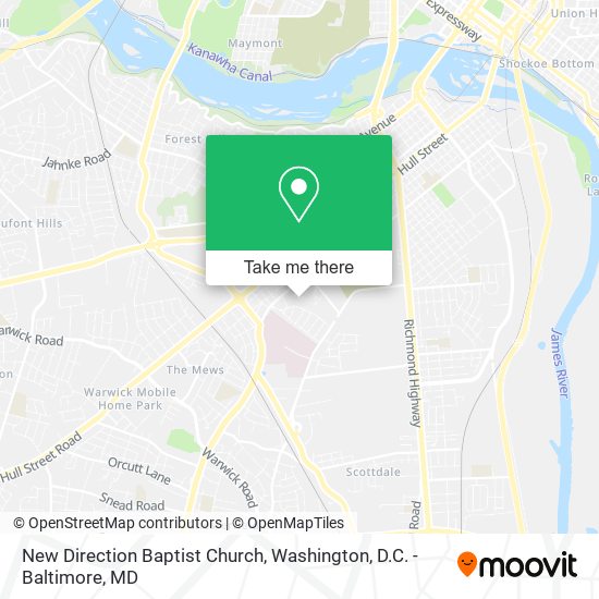 New Direction Baptist Church map