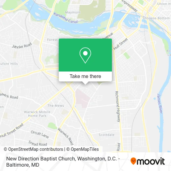New Direction Baptist Church map