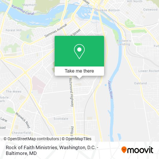 Rock of Faith Ministries map