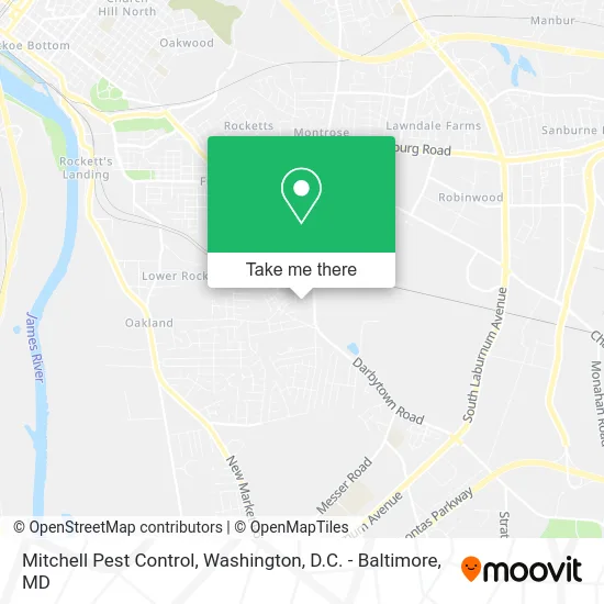 Mitchell Pest Control map