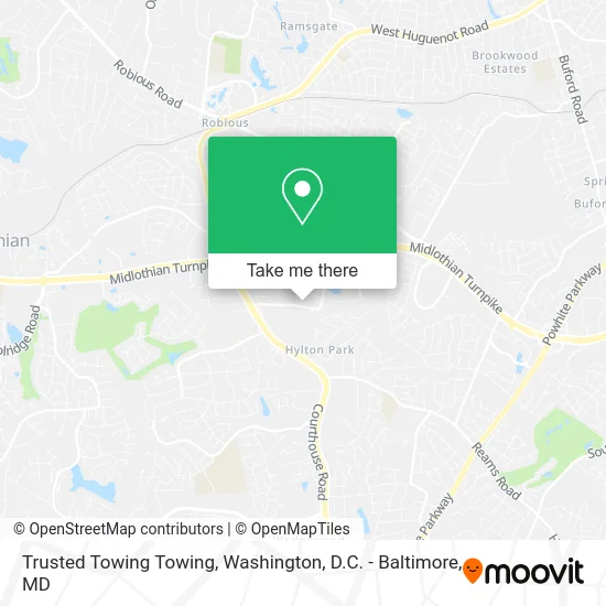 Trusted Towing Towing map