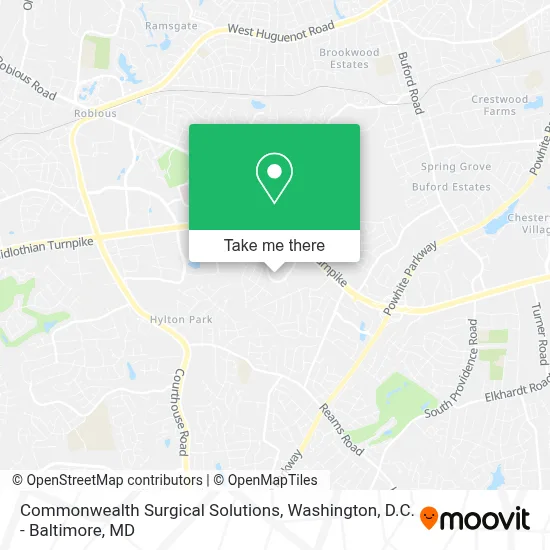 Commonwealth Surgical Solutions map