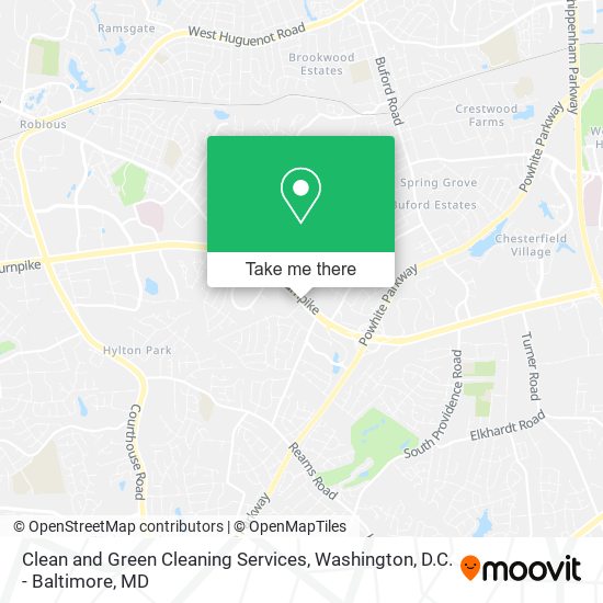 Clean and Green Cleaning Services map