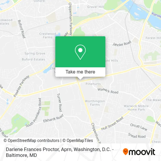 Darlene Frances Proctor, Aprn map