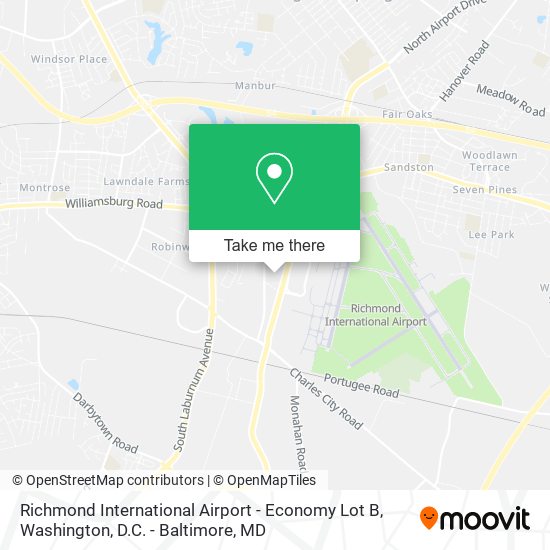Mapa de Richmond International Airport - Economy Lot B