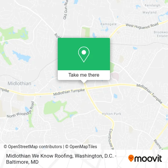 Midlothian We Know Roofing map