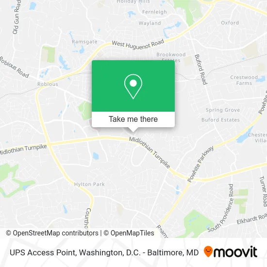 UPS Access Point map