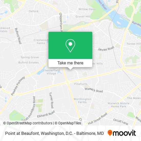 Point at Beaufont map