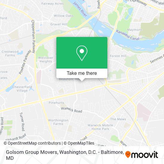 Mapa de Golsom Group Movers