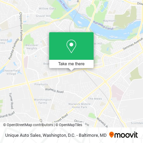Unique Auto Sales map