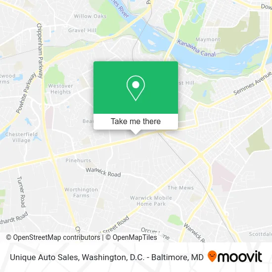 Unique Auto Sales map