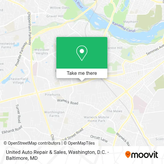 United Auto Repair & Sales map