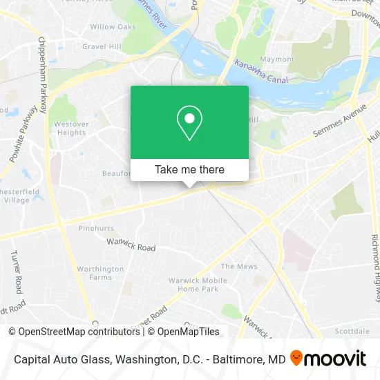 Capital Auto Glass map