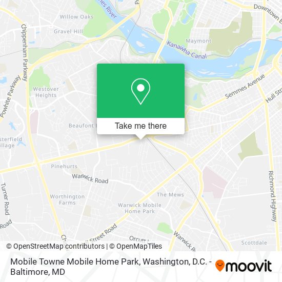 Mobile Towne Mobile Home Park map