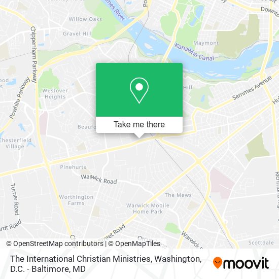 The International Christian Ministries map