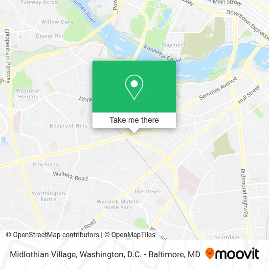 Midlothian Village map