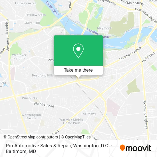 Pro Automotive Sales & Repair map