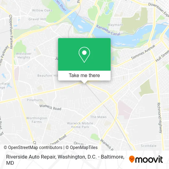 Riverside Auto Repair map