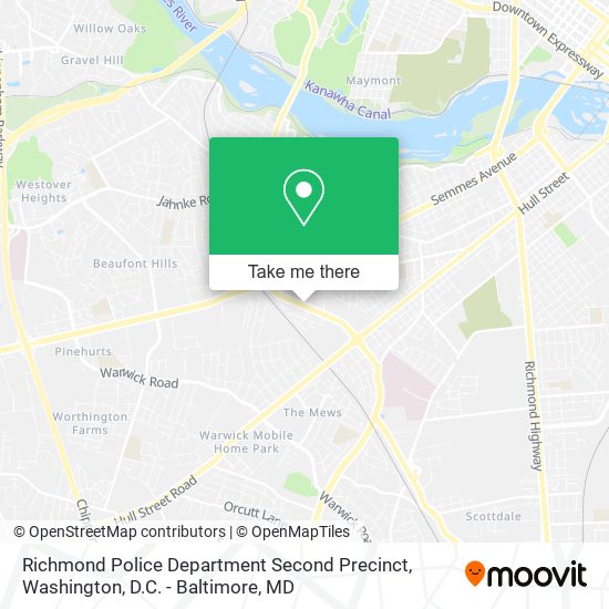 Mapa de Richmond Police Department Second Precinct