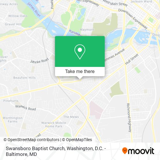 Swansboro Baptist Church map