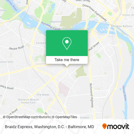 Mapa de Braidz Express