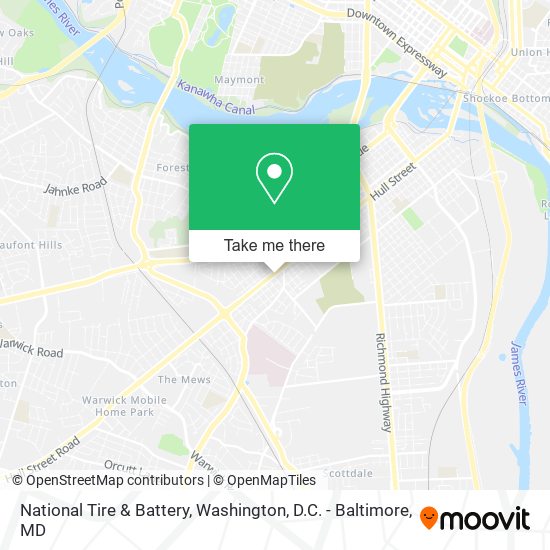 National Tire & Battery map