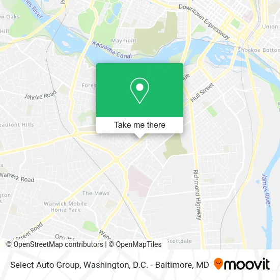 Select Auto Group map