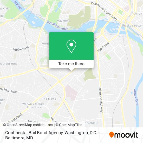 Continental Bail Bond Agency map