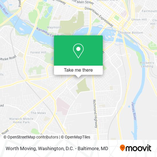Worth Moving map