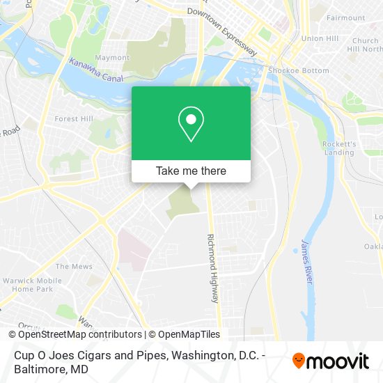 Mapa de Cup O Joes Cigars and Pipes