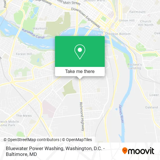 Bluewater Power Washing map