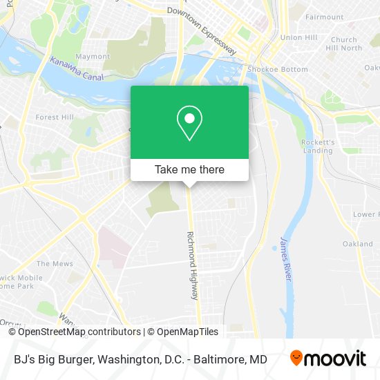 BJ's Big Burger map